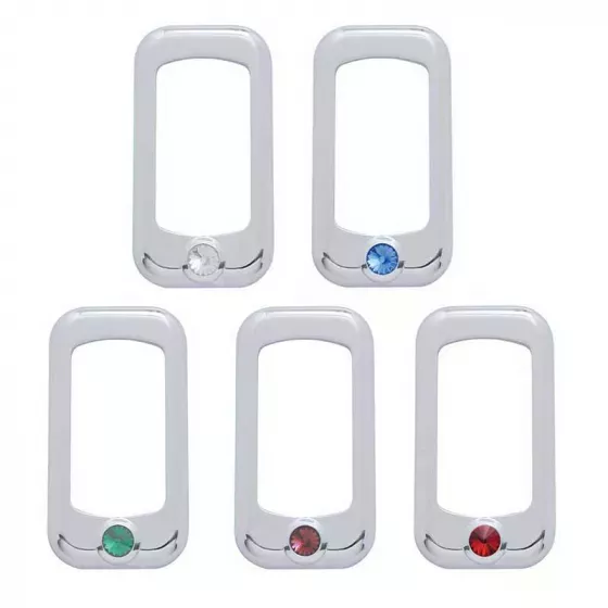 Chrome Plastic Rocker Switch Trim with Crystal Diamond